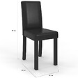 ID MARKET - Lot de 4 chaises HANNAH noires pour salle à manger - vignette