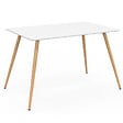 ID MARKET - Table à manger scandinave rectangle SARA 6 personnes blanche 120 cm - vignette