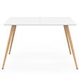 ID MARKET - Table à manger scandinave rectangle SARA 6 personnes blanche 120 cm - vignette