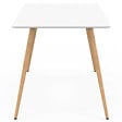 ID MARKET - Table à manger scandinave rectangle SARA 6 personnes blanche 120 cm - vignette