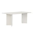 HABITAT ET JARDIN - Table à manger en bois "Linza" 180 x 90 x 75 cm - Blanc de bois - vignette