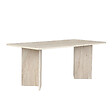 HABITAT ET JARDIN - Table à manger en bois "Linza" 180 x 90 x 75 cm - Travertin - vignette