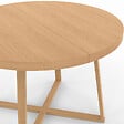 ID MARKET - Table à manger fixe ronde SELMA 4-6 personnes bois effet hêtre 110 cm - vignette