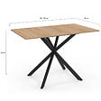 ID MARKET - Table à manger extensible carrée ALIX 4-6 personnes pied araignée bois et noir 80-120 cm - vignette