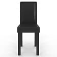 ID MARKET - Lot de 6 chaises HANNAH noires pour salle à manger - vignette