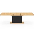 ID MARKET - Table à manger extensible rectangle EDEN 8-12 personnes bois et noir 200-250 cm - vignette