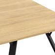 ID MARKET - Table à manger rectangle YSEULT 8 personnes bois et noir design industriel 160 cm - vignette
