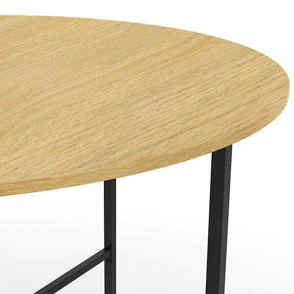ID MARKET - Table à manger fixe ronde DETROIT 4-6 personnes design industriel 110 cm - large