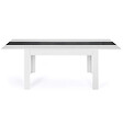ID MARKET - Table à manger extensible rectangle GEORGIA 6-10 personnes blanche et grise 140-220 x 90 cm - vignette