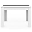 ID MARKET - Table à manger rectangle ROZY 4 personnes blanche et grise 110 cm - vignette