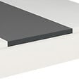 ID MARKET - Table à manger rectangle ROZY 4 personnes blanche et grise 110 cm - vignette
