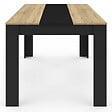 ID MARKET - Table à manger rectangle GEORGIA 8 personnes noire et imitation hêtre 160 x 90 cm - vignette