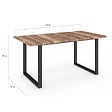 ID MARKET - Table à manger rectangle DAKOTA 6 personnes pieds forme en U design industriel 160 cm - vignette