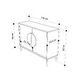 HABITAT ET JARDIN - Buffet en bois "Gora" - 110 x 36 x 82 cm - Moka léger - vignette