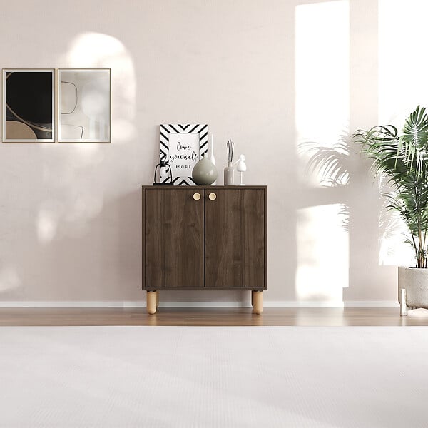 HABITAT ET JARDIN - Buffet en bois "Lina" - 72 x 36 x 73 cm - Marron - large