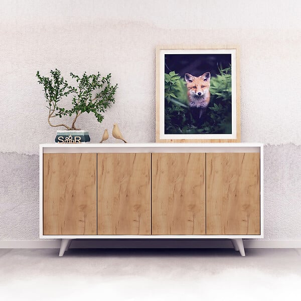 HABITAT ET JARDIN - Buffet en bois "Nossa" - 140 x 40 x 86 cm - Marron - large
