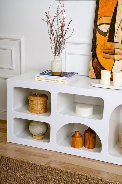 HABITAT ET JARDIN - Buffet en bois "Ferlis" - 160 x 40 x 51 cm - Blanc - large