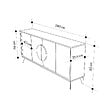 HABITAT ET JARDIN - Buffet en bois "Gora Wide" - 180 x 36 x 82 cm - Marron - vignette