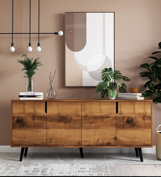 HABITAT ET JARDIN - Buffet en bois "Latina" - 180 x 45 x 80 cm - Marron - large