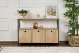 HABITAT ET JARDIN - Buffet en bois "Solace" - 120 x 30 x 77 cm - Beige - vignette