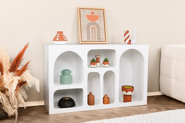 HABITAT ET JARDIN - Buffet en bois "Liva" - 120 x 37 x 74 cm - Blanc - large