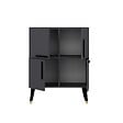 HABITAT ET JARDIN - Buffet en bois "Makro" - 70 x 35 x 90 cm - Gris anthracite - vignette