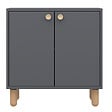 HABITAT ET JARDIN - Buffet en bois "Lina" - 72 x 36 x 73 cm - Gris anthracite - vignette