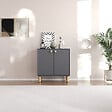 HABITAT ET JARDIN - Buffet en bois "Lina" - 72 x 36 x 73 cm - Gris anthracite - vignette