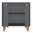 HABITAT ET JARDIN - Buffet en bois "Lina" - 72 x 36 x 73 cm - Gris anthracite - vignette