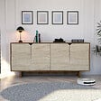 HABITAT ET JARDIN - Buffet en bois "Istemi" - 180 x 40 x 81 cm - Travertin - vignette