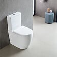 SWISS AQUA TECHNOLOGIES - Fusion WC à poser sans bride, rinçage Vortex, avec abattant SoftClose, blanc (SATFUS031RTORVP) - vignette