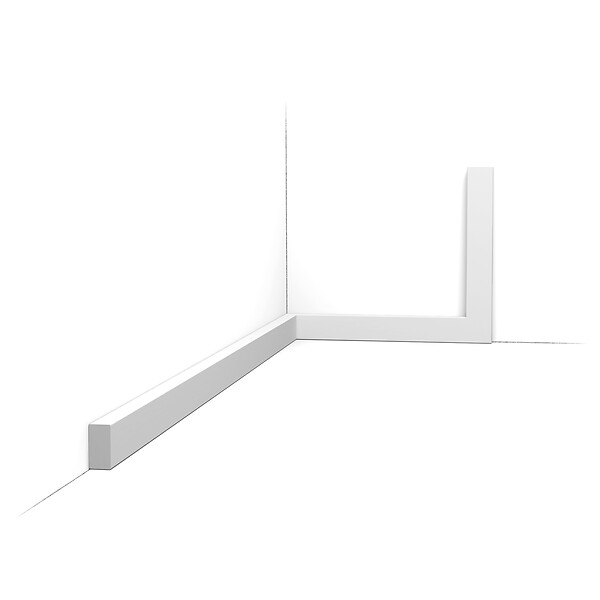 ORAC DECOR - SX194 Plinthe Orac Decor - 2 x 1 x 200cm (h x p x L) - plinthe décorative polymère Pack 2 pièces - large
