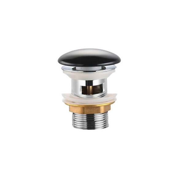 SWISS AQUA TECHNOLOGIES - Bonde à écoulement libre Infinitio 5/4" sans trop-plein pour lavabos et vasques, noir mat (PZATKABKM) - large