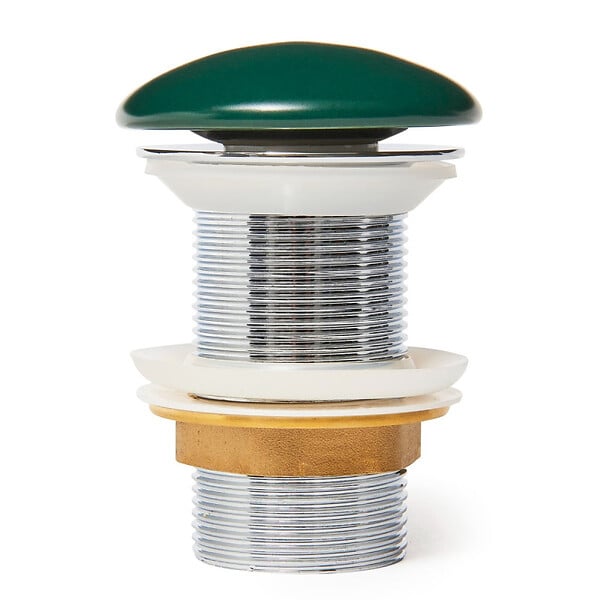 SWISS AQUA TECHNOLOGIES - Bonde à écoulement libre Infinitio 5/4" sans trop-plein pour lavabos et vasques, vert profond mat (PZATKADGEM) - large