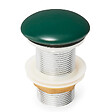 SWISS AQUA TECHNOLOGIES - Bonde à écoulement libre Infinitio 5/4" sans trop-plein pour lavabos et vasques, vert profond mat (PZATKADGEM) - vignette
