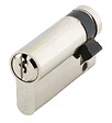 HERACLES - Demi-cylindre européen 5 goupilles 5G 10x80mm pour fermeture anti-panique laiton nickelé 3 clés - HERACLES - C100119 - vignette