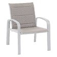 HESPERIDE - Salon de jardin duo "Elyn" noisette & blanc 2 places en aluminium - vignette