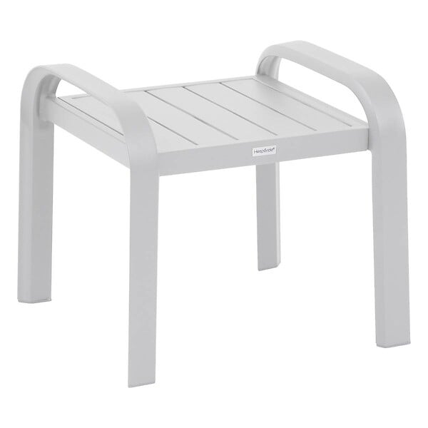 HESPERIDE - Salon de jardin duo "Elyn" noisette & blanc 2 places en aluminium - large