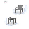 HESPERIDE - Salon de jardin duo "Elyn" noisette & blanc 2 places en aluminium - vignette