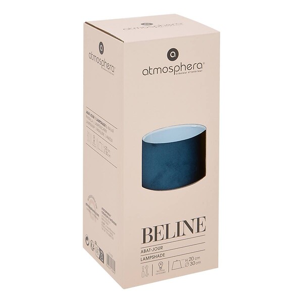 ATMOSPHERA - Abat-jour Beline D30cm bleu canard - large
