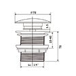 SWISS AQUA TECHNOLOGIES - Bonde à écoulement libre Infinitio 5/4" sans trop-plein pour lavabos et vasques, bleu profond mat (PZATKADBLM) - vignette