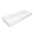 SWISS AQUA TECHNOLOGIES - Lavabo 121,4 x 46,9 cm en céramique blanc – 2 trous – Infinitio (SATINF12046) - vignette