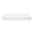 SWISS AQUA TECHNOLOGIES - Lavabo 121,4 x 46,9 cm en céramique blanc – 2 trous – Infinitio (SATINF12046) - vignette