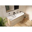 NATUREL - Lavabo 101 x 46 cm en céramique blanc pour meuble – Modena Naturel avec trop-plein (M10046) - vignette