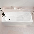 ALLIBERT - Baignoire rectangulaire 170x70x54cm - Acrylique et ABS Blanc - Dossier et accoudoirs intégré - vignette