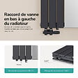 EMKE - EMKE Radiateur Miroir Vertical Design Anthracite pour Chauffage Central - 1800x608mm - 1788W - Double Panneau - vignette