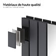 EMKE - EMKE Radiateur Miroir Vertical Design Anthracite pour Chauffage Central - 1800x608mm - 1788W - Double Panneau - vignette