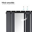 EMKE - EMKE Radiateur Miroir Vertical Design Anthracite pour Chauffage Central - 1800x608mm - 1788W - Double Panneau - vignette