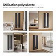 EMKE - EMKE Radiateur Miroir Vertical Design Anthracite pour Chauffage Central - 1800x608mm - 1788W - Double Panneau - vignette
