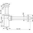 ALCA - Siphon de lavabo universel design 100% métal chromé (A400) - vignette